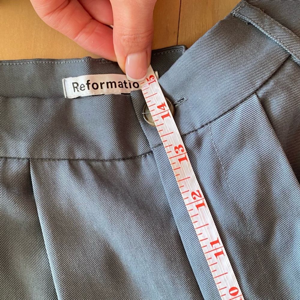 Reformation Cream Top and Gray Wide Leg Pants - Picture 12 of 13